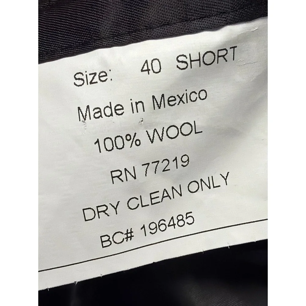 Joseph Abboud Loro Piana Super 120s Wool Blazer Mens 40 Short Black‎ Sport Coat